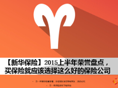 2015上半年新华保险荣誉盘点10页.ppt