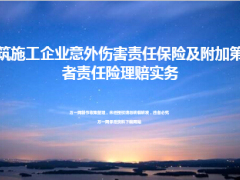 中华联合建筑施工企业意外伤害责任保险及附加第三者责任险理赔实务24页.ppt
