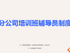 分公司培訓班輔導員制度5頁.ppt