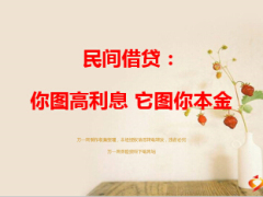 直击民间金融跑路风你图高利息它图你本金35页.ppt
