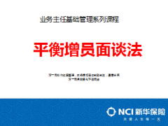 平衡增員面談法業(yè)務(wù)主任基礎(chǔ)管理課件24頁.ppt