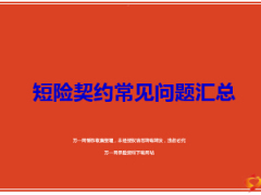 短险契约常见问题汇总国寿22页.ppt