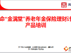 生命人寿金满堂养老年金产品解析片经代46页.ppt