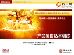 国华人寿财富增值终身寿险万能A款销售话术19页.ppt