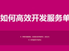 如何高效开发服务单收展分享31页.ppt