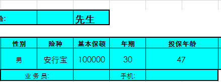 太平洋寿险安行宝自动计划书.xls