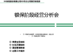 银保经营分析会业务人力指标客户经营部署34页.ppt