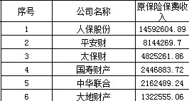 2015年上半年财产保险公司保费收入排名表.xls