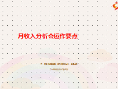 月收入分析会运作概述要点运作模式37页.ppt