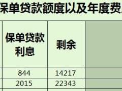 太平洋保险寿险保单质押贷款盈亏比明细图外勤版.xls