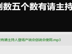 錄音倒數(shù)五個數(shù)有請主持人登場產(chǎn)創(chuàng)兩會使用.rar