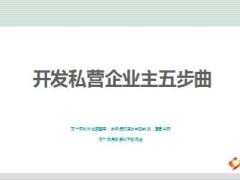 開發(fā)私營企業(yè)主五步曲分享21頁.ppt