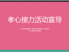 专题孝心接力活动介绍安排操作支持36页.ppt