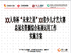 少儿才艺大赛资源综合拓展运用工作实施方案23页.ppt