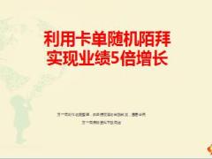 利用短险卡单陌拜实现业绩5倍增长33页.ppt