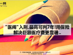 用保險解決巨額醫(yī)療費更靠譜醫(yī)鬧入刑最高可判7年14頁.ppt