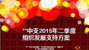 中支2015年二季度组织发展支持方案16页.ppt