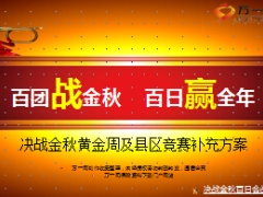 支公司决战金秋黄金周方案宣导19页.ppt