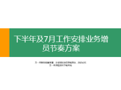 分公司下半年及7月工作業(yè)務(wù)增員節(jié)奏部署12頁(yè).ppt