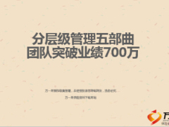 團隊分層級管理五部曲團隊突破業(yè)績700萬36頁.ppt