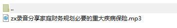 录音分享家庭财务规划必要的重大疾病保险.rar