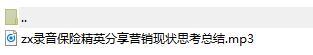 录音保险精英分享营销现状思考总结.rar