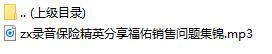 录音保险精英分享福佑销售问题集锦.rar