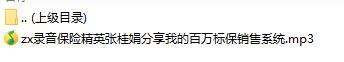 录音保险精英张桂娟分享我的百万标保销售系统.rar