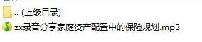 录音分享家庭资产配置中的保险规划.rar