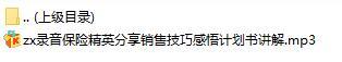 录音保险精英分享销售技巧感悟计划书讲解.rar