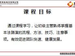 收展初级主管晋级培训课程11做大主管很简单基本法路演31页.ppt