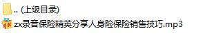 录音保险精英分享人身险保险销售技巧.rar