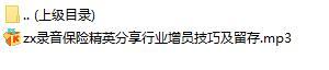 录音保险精英分享行业增员技巧及留存.rar