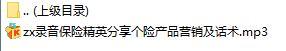 录音保险精英分享个险产品营销及话术.rar