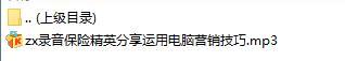 录音保险精英分享运用电脑营销技巧.rar