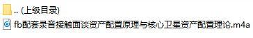 配套录音接触面谈资产配置原理与核心卫星资产配置理论.rar