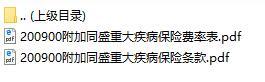 华夏附加同盛重大疾病保险条款费率表.rar