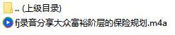 录音分享大众富裕阶层的保险规划.rar