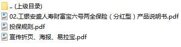 工银安盛人寿财富宝六号宣传折页海报易拉宝产品说明书投保规则.rar