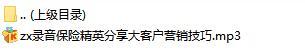 录音保险精英分享大客户营销技巧.rar