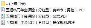 华夏五福临门年金保险分红型条款费率表投保规则.rar