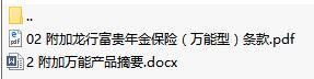 建信人寿附加龙行富贵年金保险万能型条款产品摘要.rar