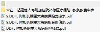 建信人寿附加长期重大疾病保险条款费率表现金价值表.rar