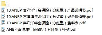 建信人寿喜洋洋年金保险分红型条款费率现金价值表产品说明书.rar