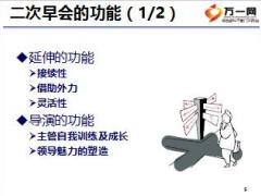 初级主管育成培训一集中训练8二次早会的运作25页.ppt