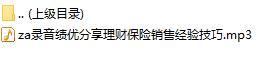 录音绩优分享理财保险销售经验技巧.rar