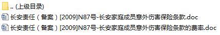 长安责任保险长安家庭成员意外伤害保险条款费率表.rar
