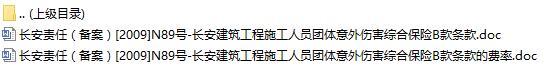 长安责任保险长安建筑工程施工人员团体意外伤害综合保险B款条款费率表.rar