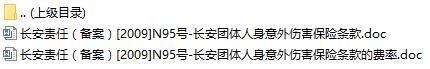 长安责任保险长安团体人身意外伤害保险条款费率表.rar