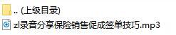 录音分享保险销售促成签单技巧.rar